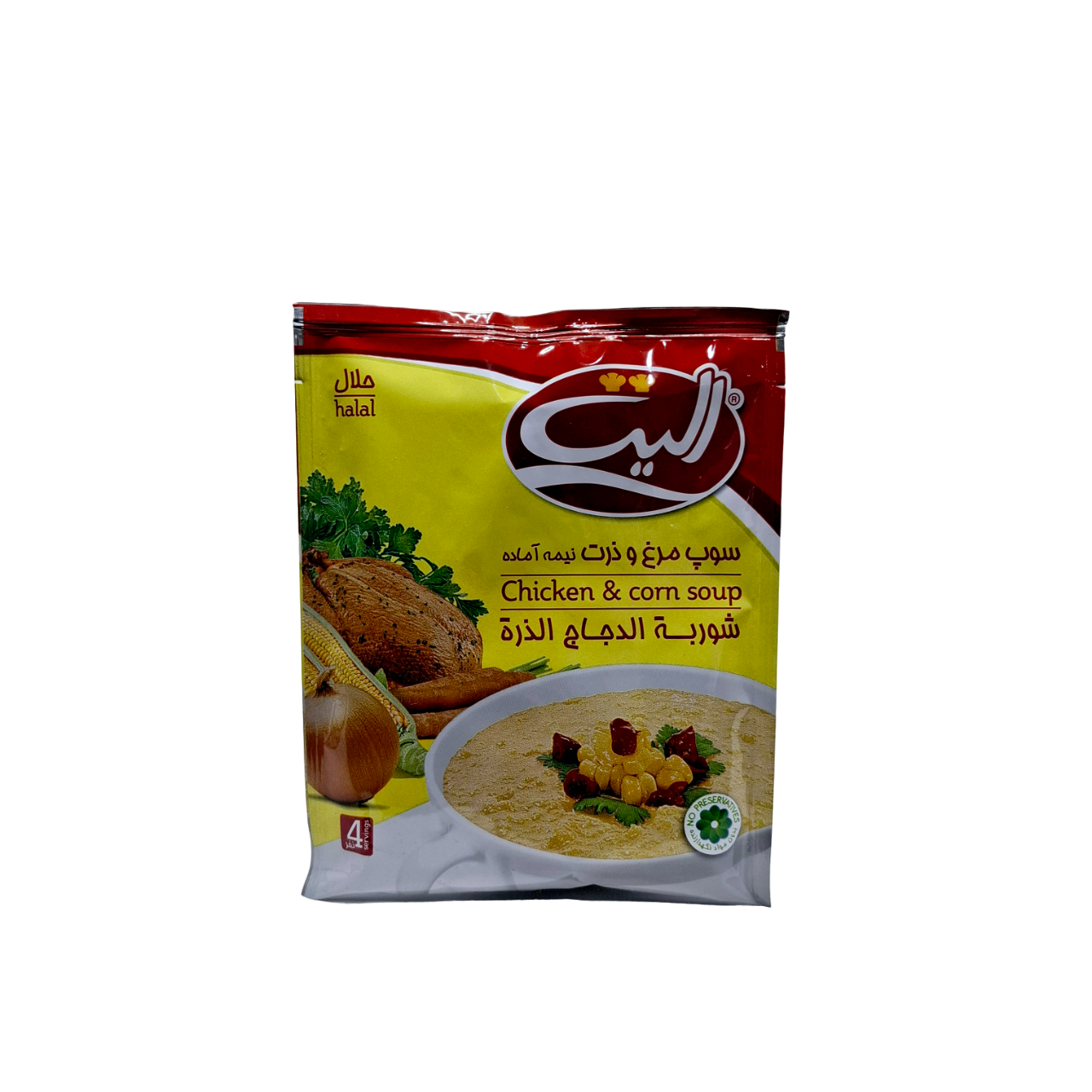 سوپ مرغ و ذرت نیمه آماده الیت