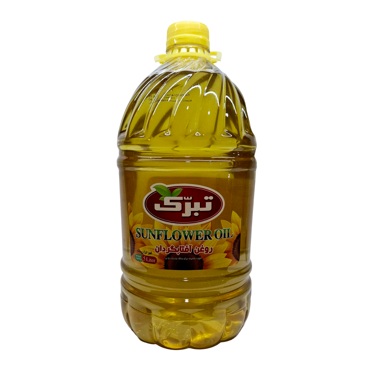 روغن مایع آفتابگردان 5 لیتری تبرک